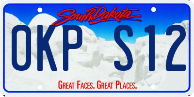 SD license plate 0KPS12