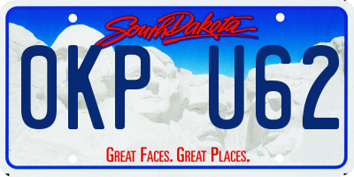 SD license plate 0KPU62