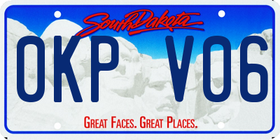 SD license plate 0KPV06