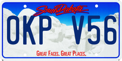 SD license plate 0KPV56