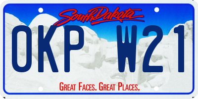 SD license plate 0KPW21