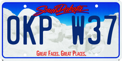 SD license plate 0KPW37