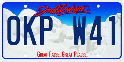 SD license plate 0KPW41