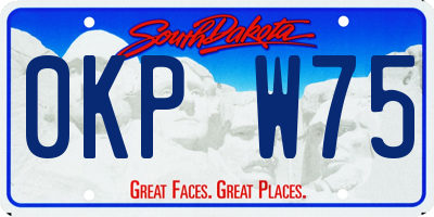 SD license plate 0KPW75