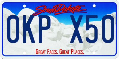 SD license plate 0KPX50