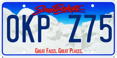 SD license plate 0KPZ75