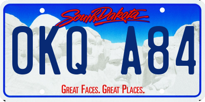 SD license plate 0KQA84
