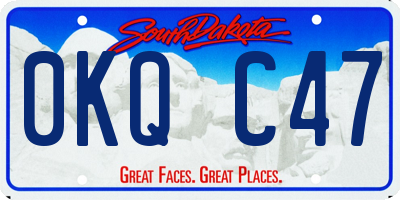 SD license plate 0KQC47