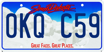 SD license plate 0KQC59