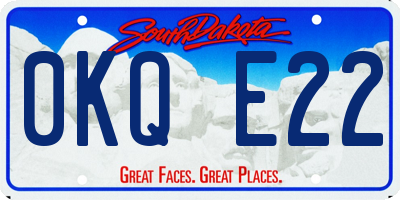 SD license plate 0KQE22