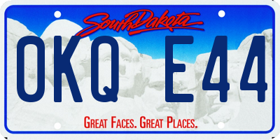 SD license plate 0KQE44
