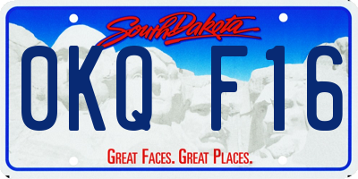 SD license plate 0KQF16