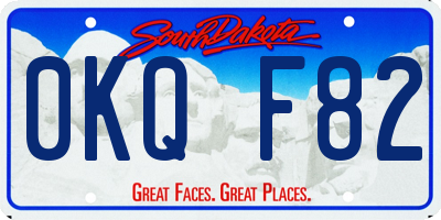 SD license plate 0KQF82