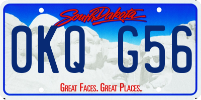 SD license plate 0KQG56