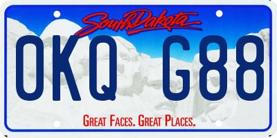 SD license plate 0KQG88