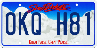 SD license plate 0KQH81