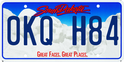 SD license plate 0KQH84