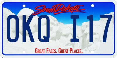 SD license plate 0KQI17