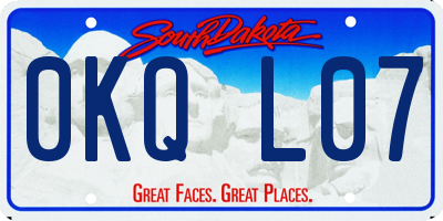 SD license plate 0KQL07