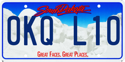 SD license plate 0KQL10