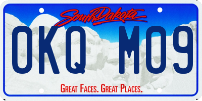 SD license plate 0KQM09