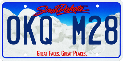 SD license plate 0KQM28