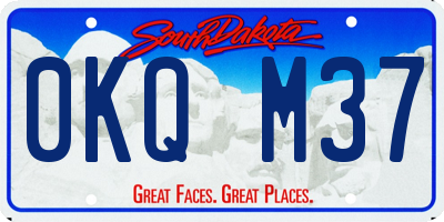 SD license plate 0KQM37