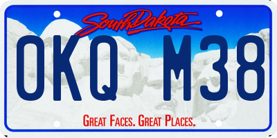 SD license plate 0KQM38