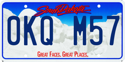 SD license plate 0KQM57