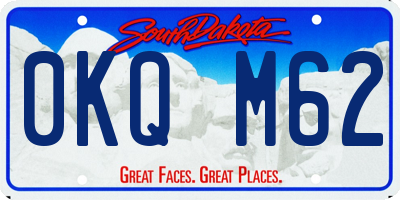 SD license plate 0KQM62