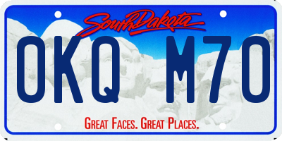 SD license plate 0KQM70