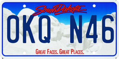 SD license plate 0KQN46