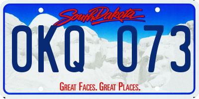 SD license plate 0KQO73