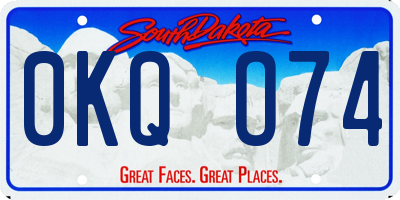 SD license plate 0KQO74