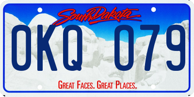 SD license plate 0KQO79