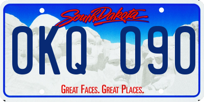 SD license plate 0KQO90