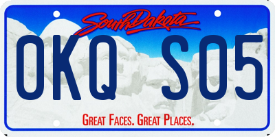 SD license plate 0KQS05