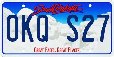 SD license plate 0KQS27