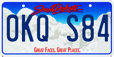 SD license plate 0KQS84