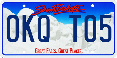 SD license plate 0KQT05