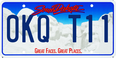 SD license plate 0KQT11
