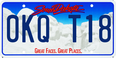 SD license plate 0KQT18