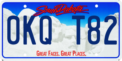 SD license plate 0KQT82