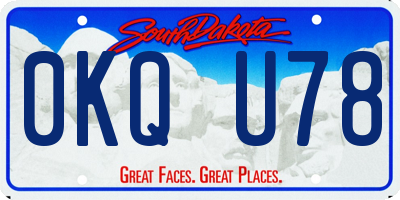 SD license plate 0KQU78