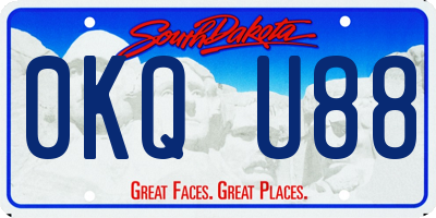 SD license plate 0KQU88