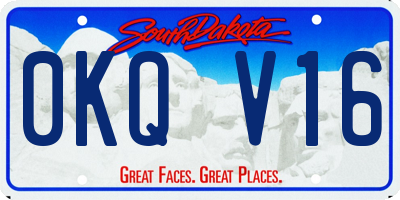 SD license plate 0KQV16
