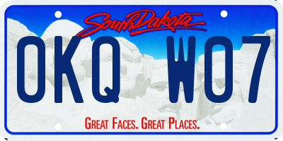 SD license plate 0KQW07
