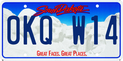 SD license plate 0KQW14