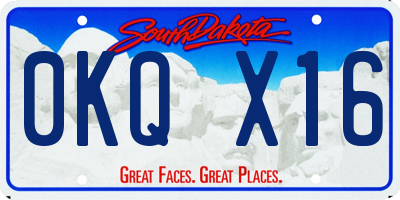 SD license plate 0KQX16