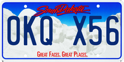 SD license plate 0KQX56